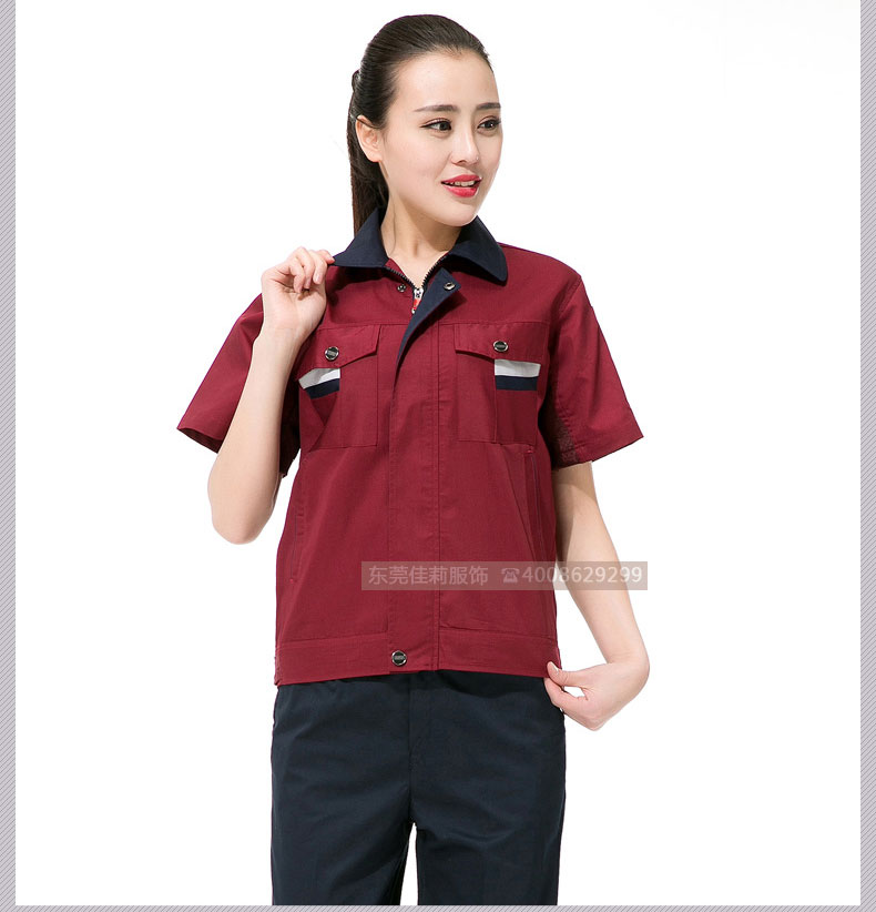 機(jī)械加工作服夏季套裝效果展示01